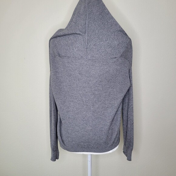 Cozy Lululemon Cabin Yogi hooded Wrap Heathered Gray with pockets open cardigan - Picture 11 of 14